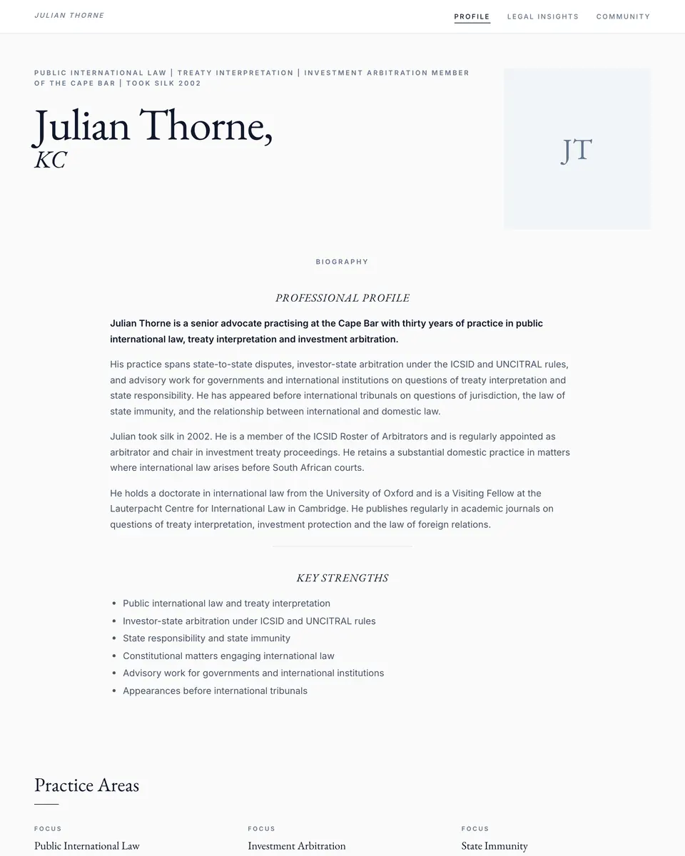 The Precedent template: a structured record of matters and authority.
